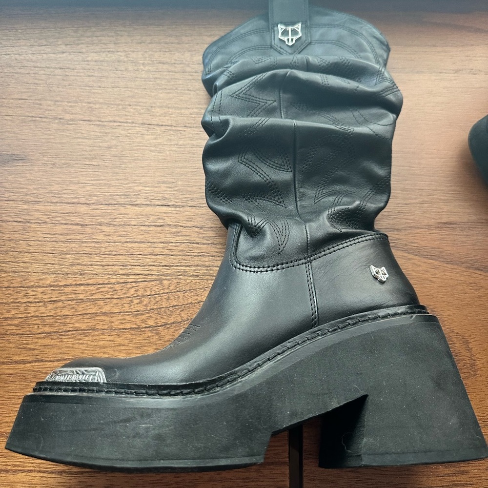 Naked wolfe platform cowboy boots
